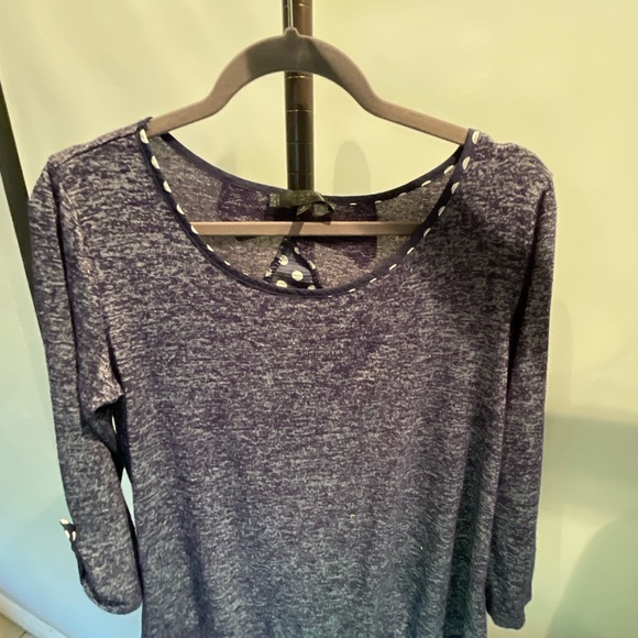 Navy 3-qtr blouses with BLUE COLDWATER CREEK lace V-neck & white Cami 4pc BUNDLE - Picture 11 of 15